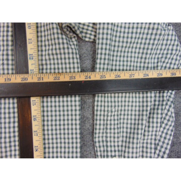 Billy Reid Shirt Mens 2XL Green White Check Long Sleeve Button Front Standard Cu - Picture 7 of 8